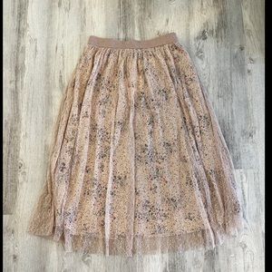 NWT DownEast Pink Lace Stunning Skirt